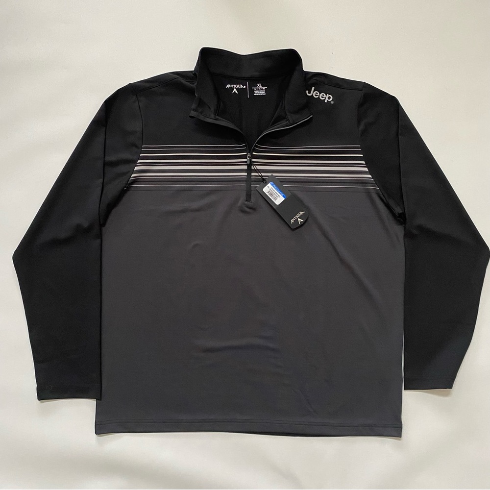 Antigua Jeep Lightweight Quarter-Zip Pullover Shirt, men’s XL